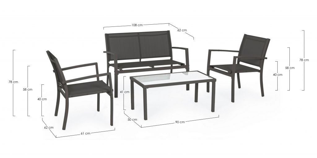 Комплект лаунж мебели Trent антрацит