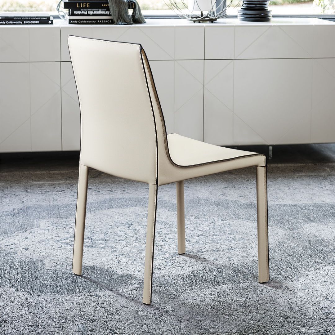 Стул Барри, кожа бежевый