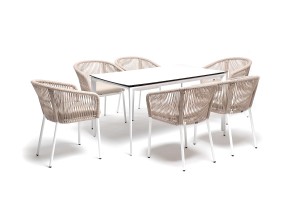 "Малага" обеденная группа на 6 персон со стульями "Марсель"