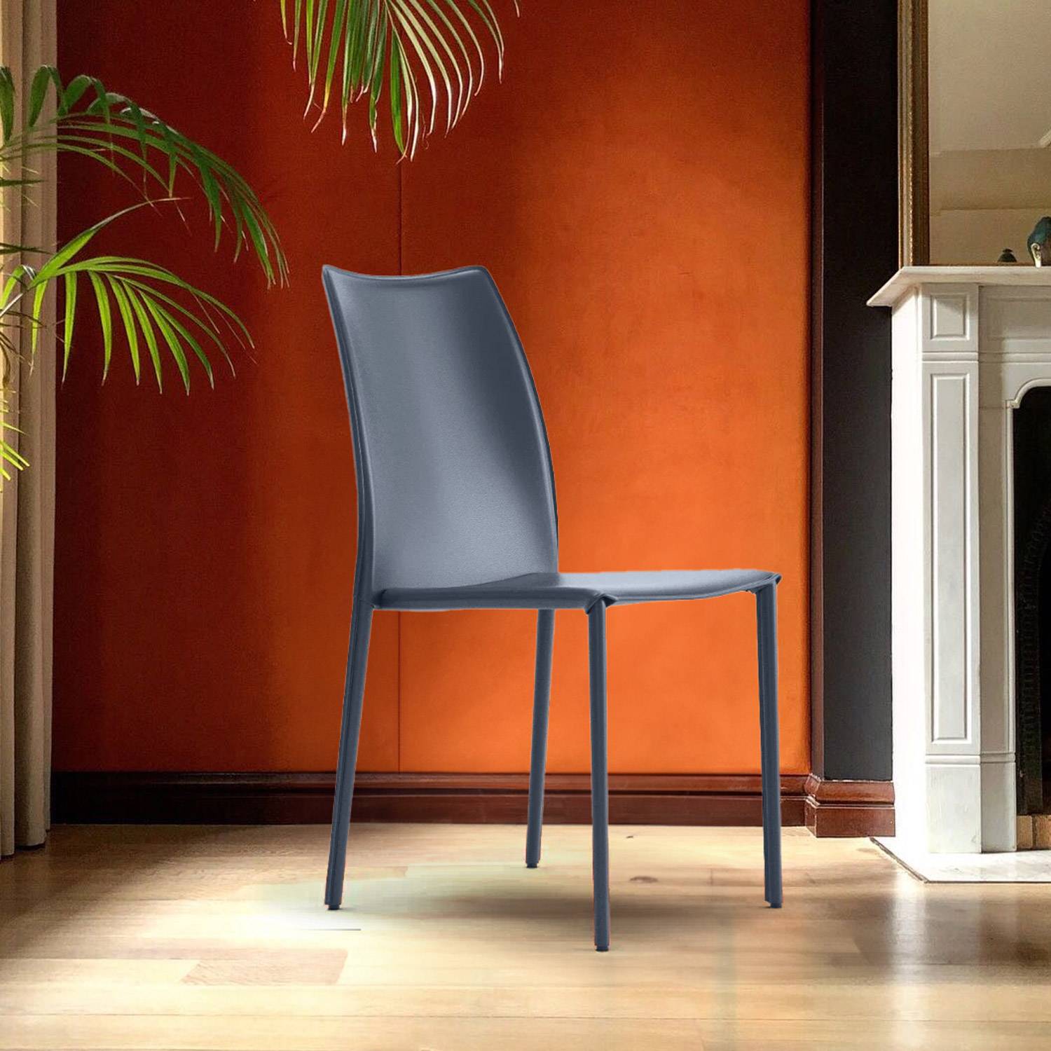 Стул Рольф, кожа антрацит