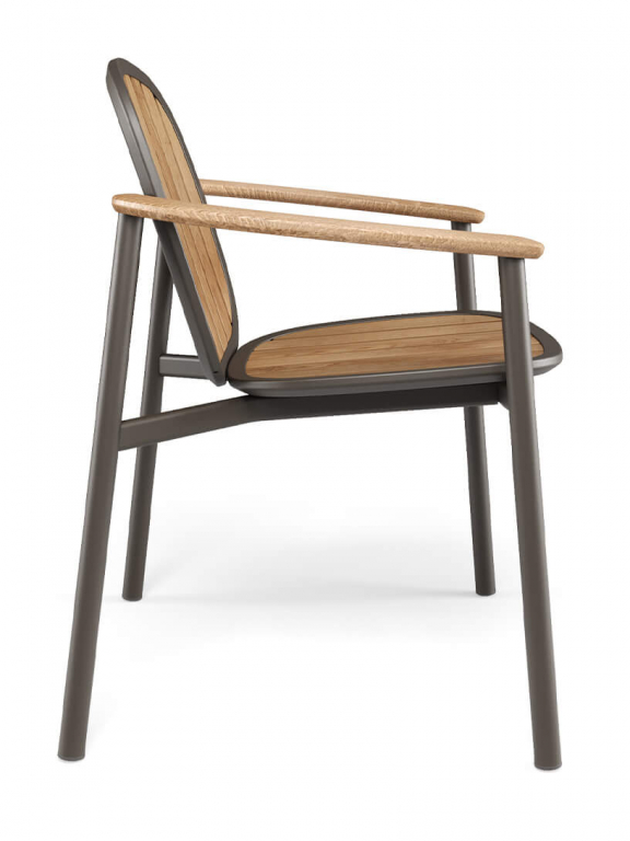 Кресло деревянное Twins коричневый, натуральный