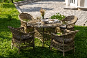 "Дольче" обеденная группа из искусственного ротанга