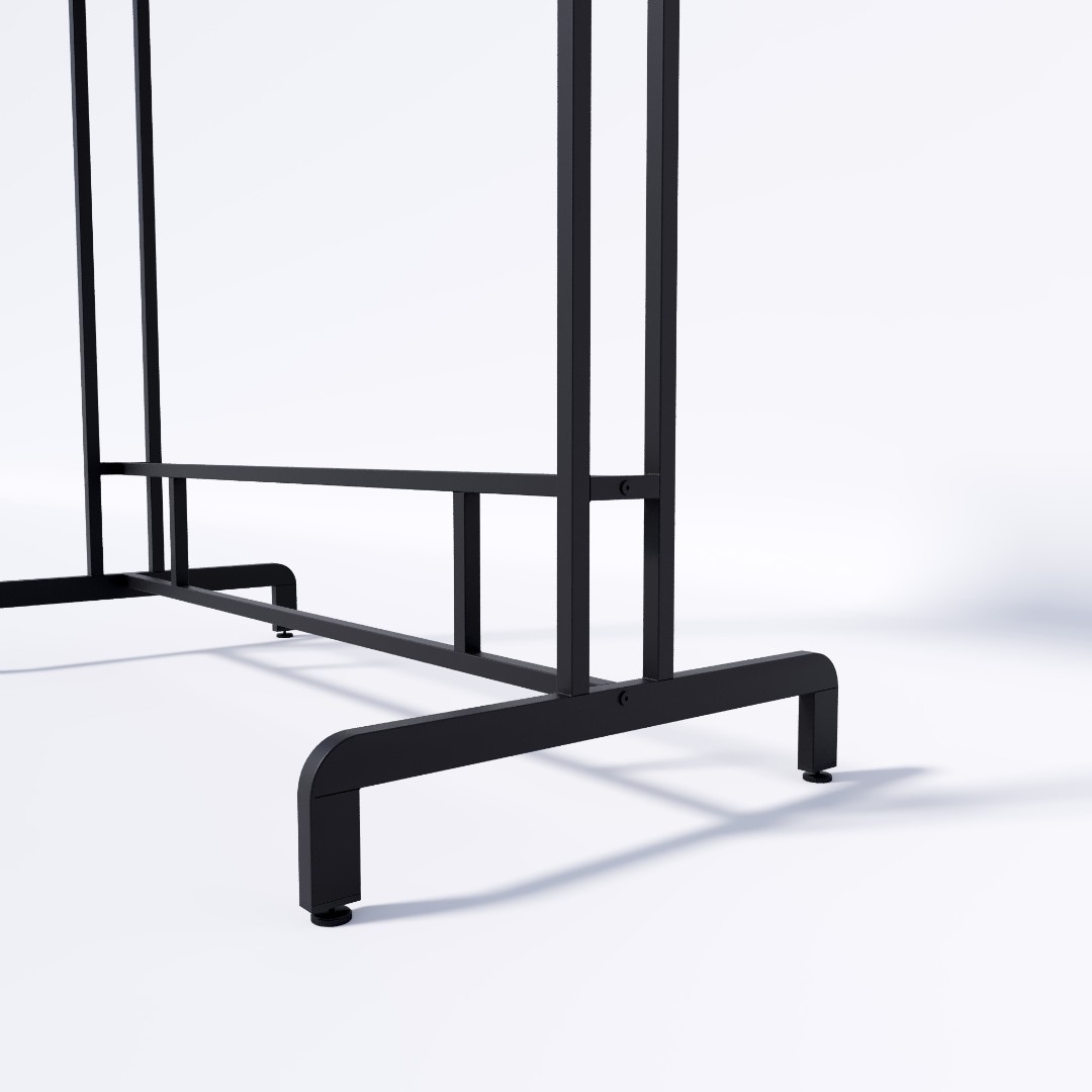 Вешало для одежды FORTE-PRO двухстороннее1400х600, черного цвета