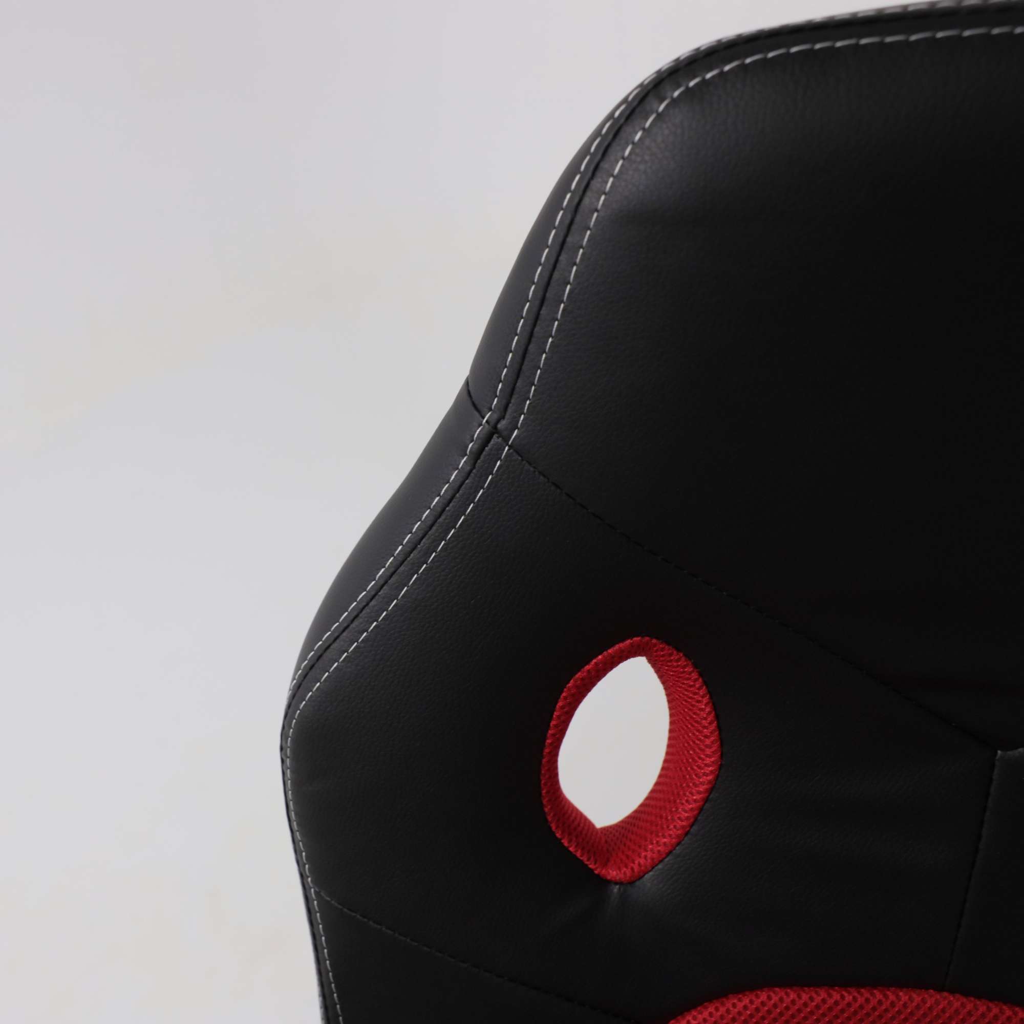 Кресло поворотное Flaviy, черный/серый/красный, ткань