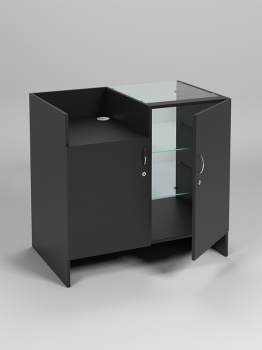 Прилавок под кассу "ЭКОНОМ" №7 (900мм) с дверкой, Черный