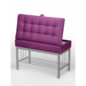 Банкетка Н-76 (серый/фуксия)