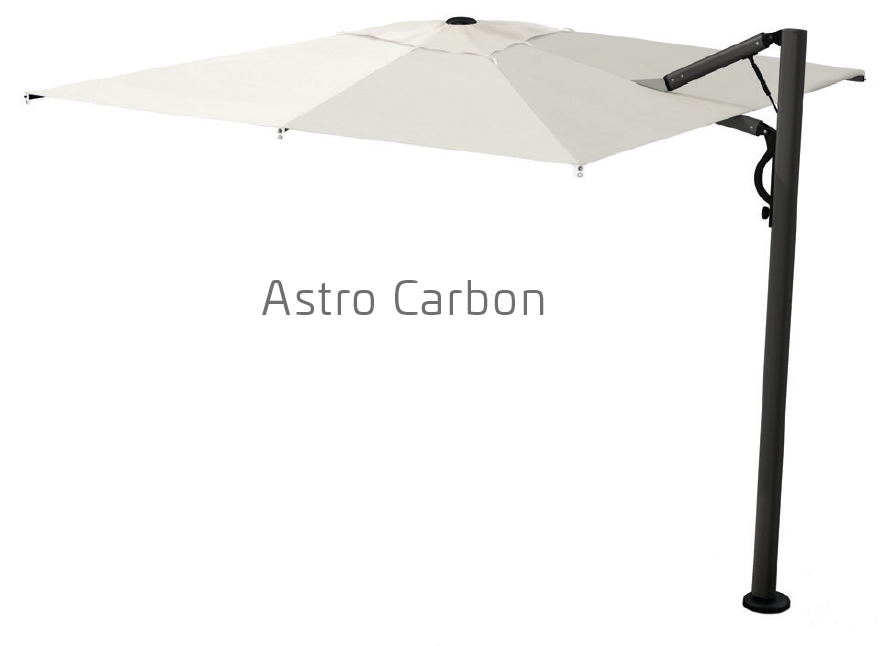 Зонт профессиональный 2.9х2.9 м Astro Carbon графит, слоновая кость