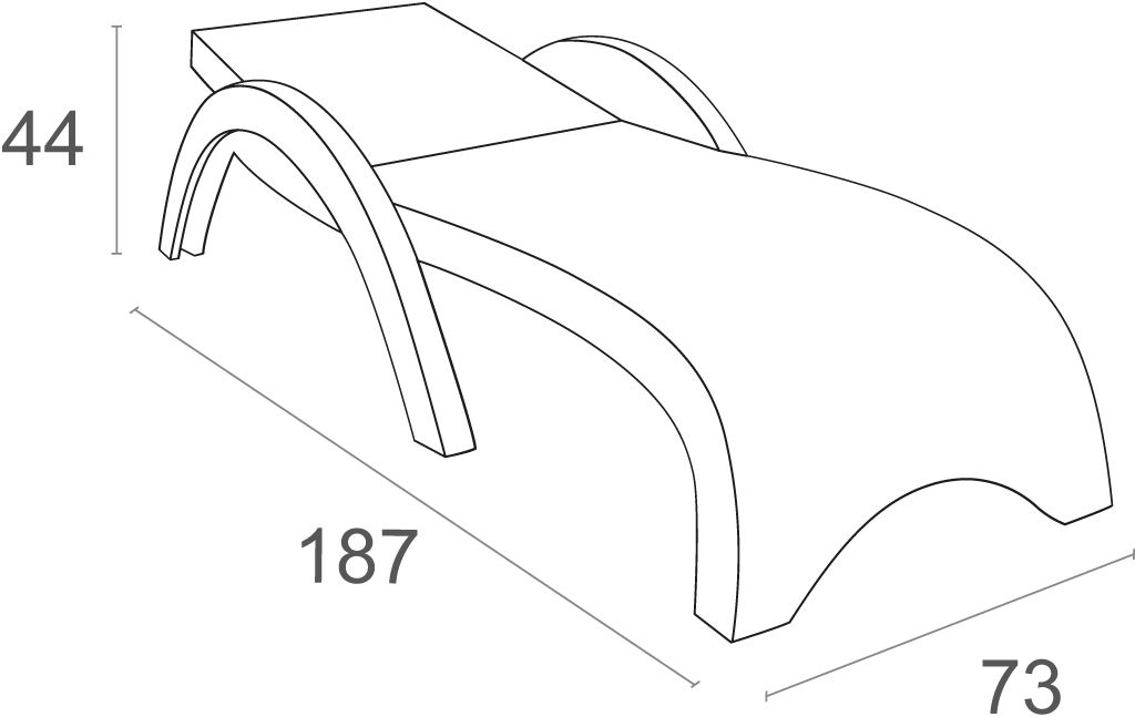 Шезлонг пластиковый GS 1009 (Fiji) белый