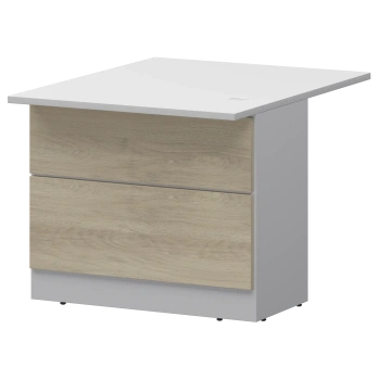 Модуль приставной низкий Ресепшен Смарт СМР-14.8 Белый/Кронберг