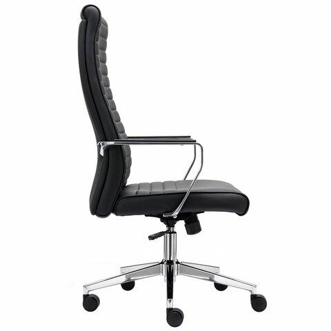 Кресло BRABIX PREMIUM "Solo EX-730", алюминий, хром, экокожа, черное, 532936