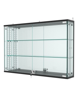 Витрина "АТРИУМ" с регулировочными полками настенная №3-5-РЕГ, Черный