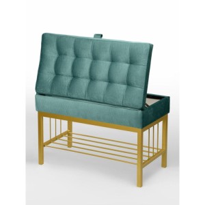 Банкетка Н-76 (золото/бирюзовый)