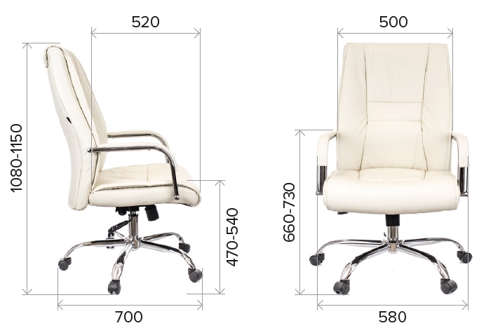 Кресло руководителя Everprof Kent (Кент) TM Экокожа Коричневый