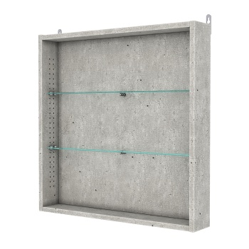 Витрина настенная с регулировочными полками №1-1ГУ-РЕГ, Метрополитан Грей
