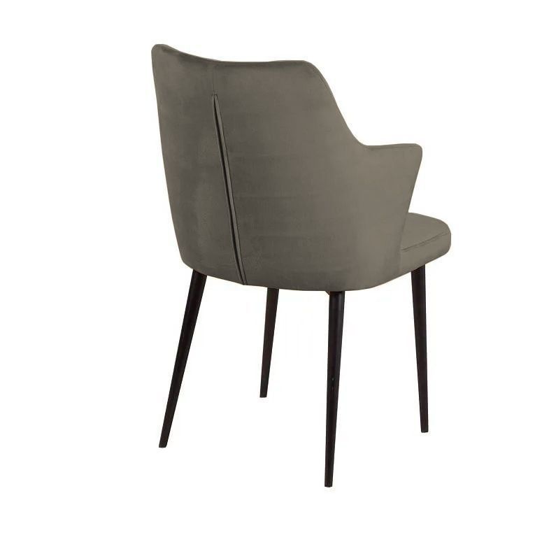 Стул с подлокотниками Хант, бархат 03 / чёрный конус