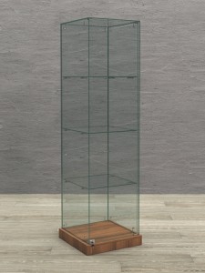 Витрина стеклянная "КРАСА ХИТ ПРОДАЖ" №1 (с дверкой, задняя стенка - стекло)