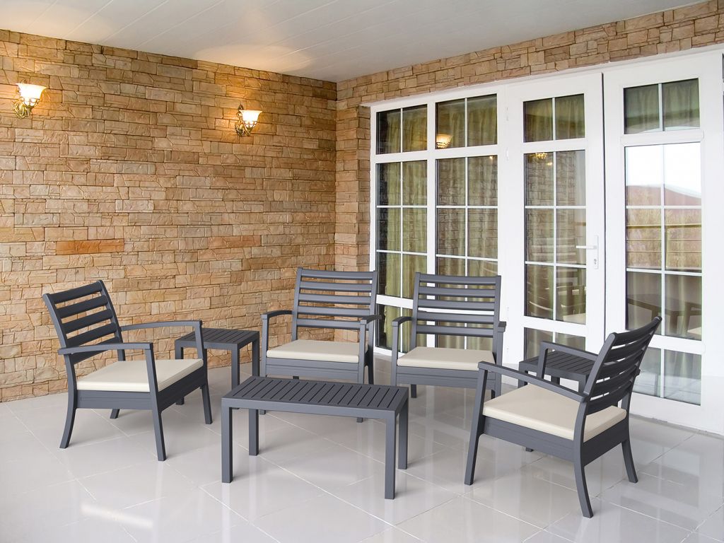 Столик пластиковый для лежака Ocean Side Table темно-серый