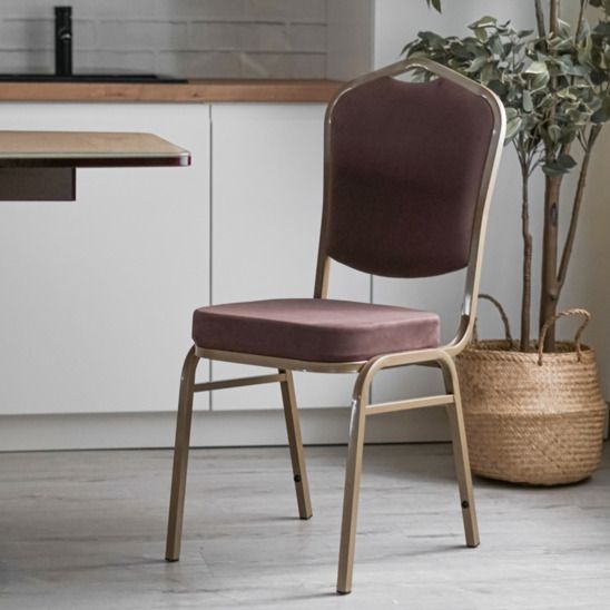 Стул Хит 20мм, шампань, велюр голубой