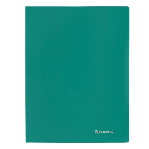 Папка 40 вкладышей BRAUBERG "Office", зеленая, 0,6 мм, 222633