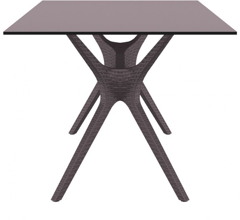 Стол пластиковый Ibiza Table 180 коричневый