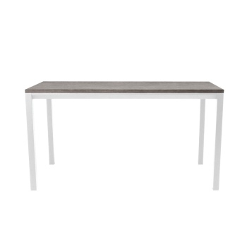 Стол офисный LuxAlto LA-T33-ST45 белый/дуб бежево-серый ЛДСП 140*80*2.5, прямые углы