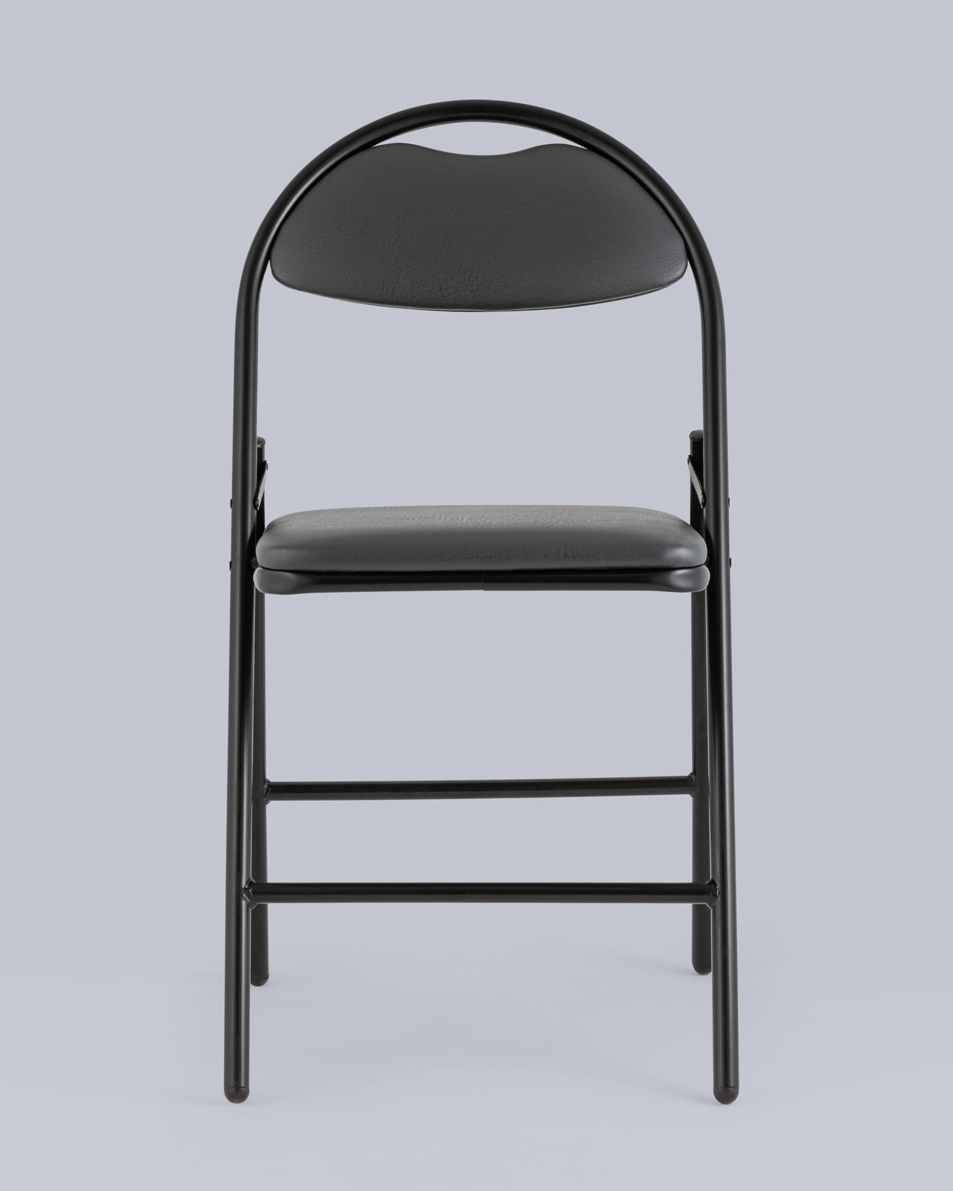 Стул складной Hagen экокожа серый каркас черный