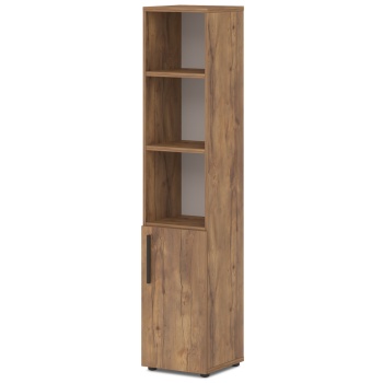 Шкаф для документов высокий узкий T-552 л/пр Лавана - Lavana цвет Таксония медовая