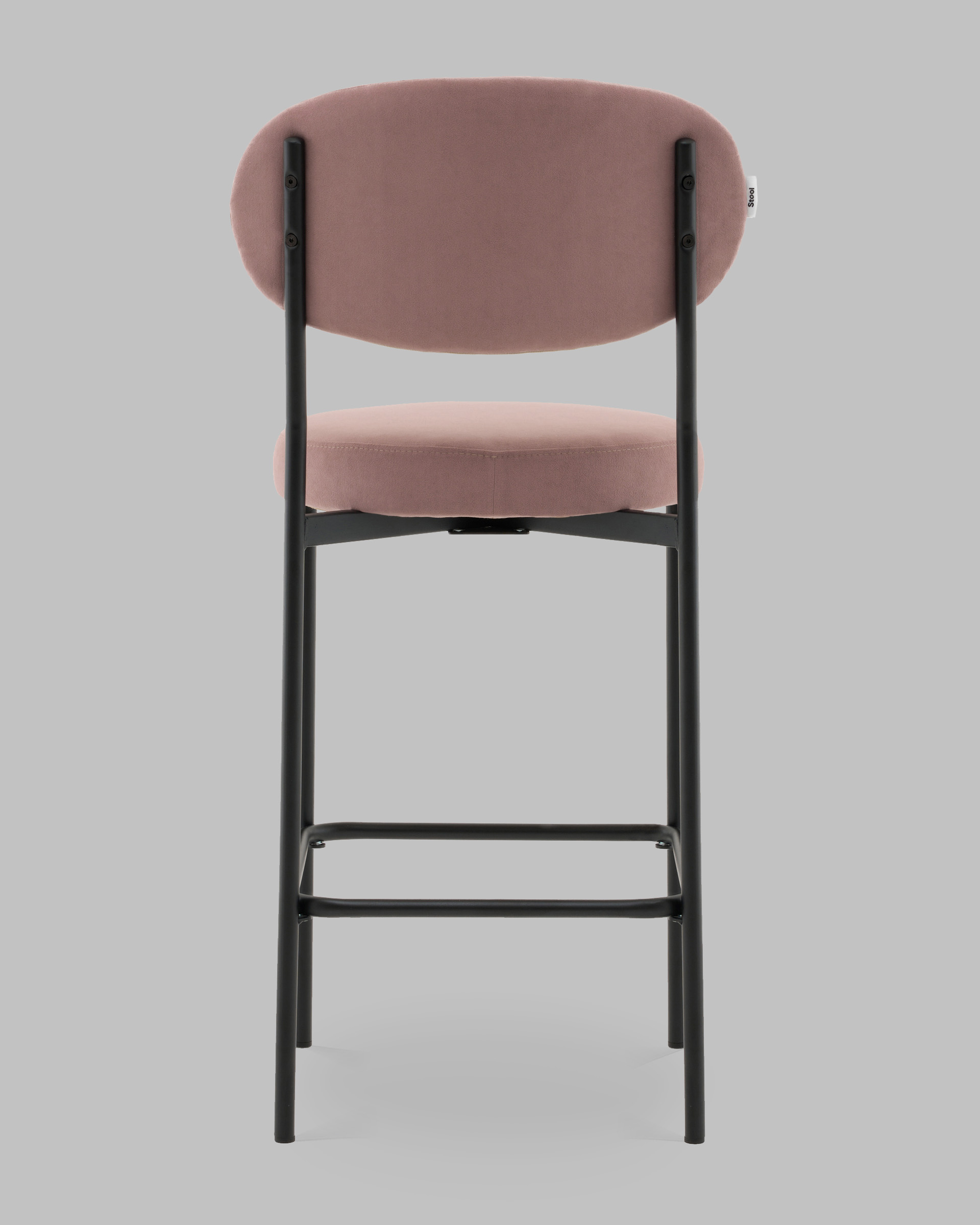 Стул Полубарный Бриф DD велюр пыльно-розовый