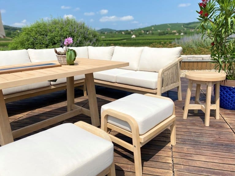 Пуф с подушкой Ravona натуральный, бежевый