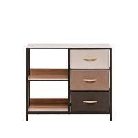 Комод Leset Локи 3 ящ. с полкой, Коричневый, Бежевый цвет коричневый