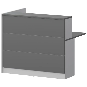 Модуль завершающий высокий правый Ресепшен Смарт СМР-22.12 Белый/Графит