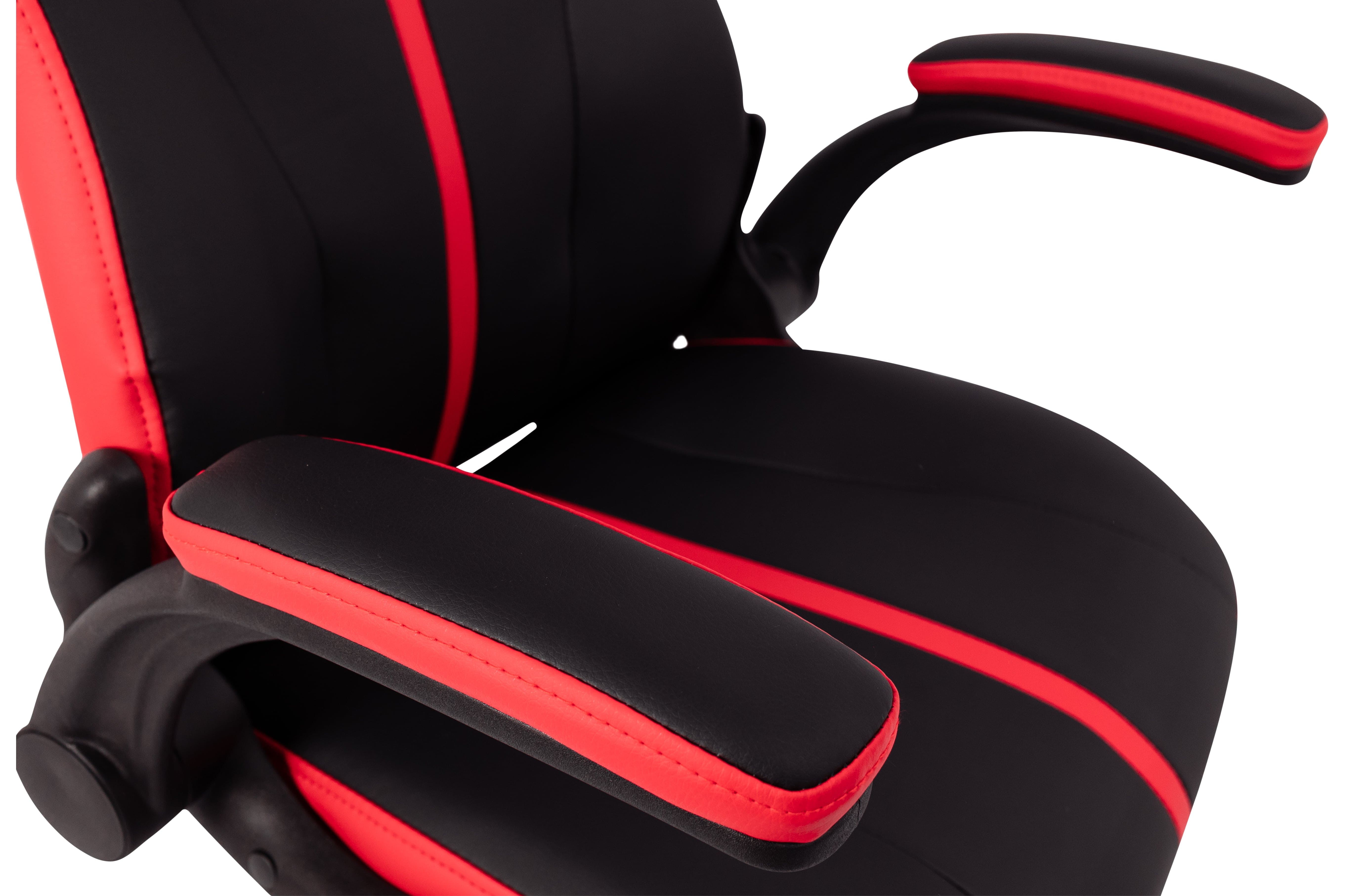 Кресло поворотное Fenix, красный + черный, экокожа