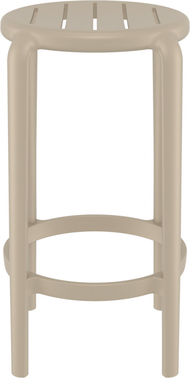 Табурет пластиковый полубарный Tom Bar 65 бежевый
