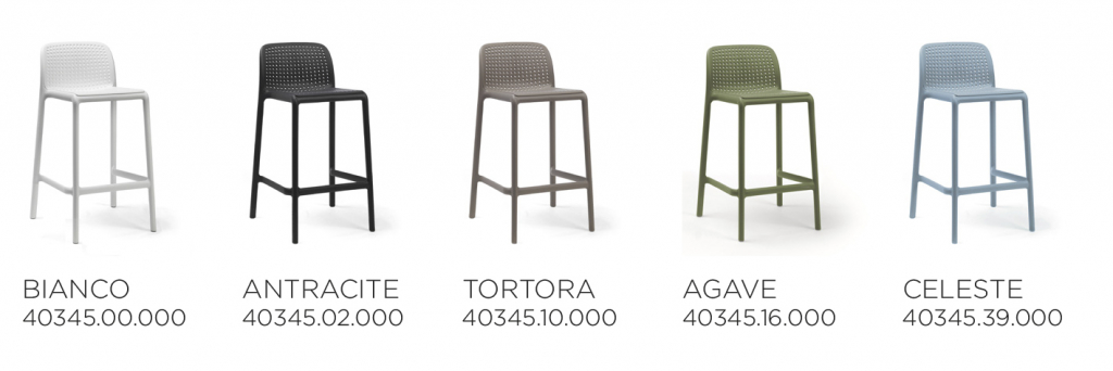 Стул пластиковый полубарный Lido Mini голубой