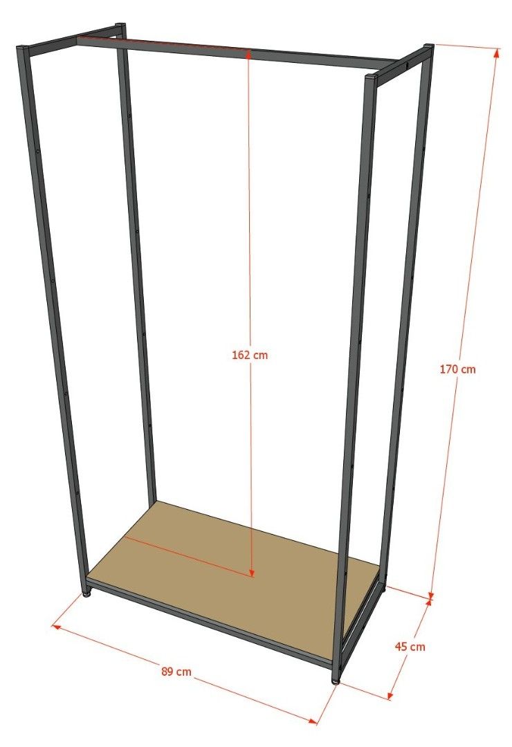 Стеллаж для одежды в стиле лофт A1790-02