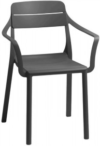 Кресло пластиковое Cassia антрацит