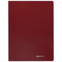 Папка с пластиковым скоросшивателем BRAUBERG "Office", красная, до 100 листов, 0,5 мм, 222643
