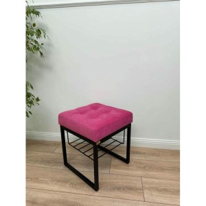 Банкетка Марсей 40-44 с полкой (розовый/черный)