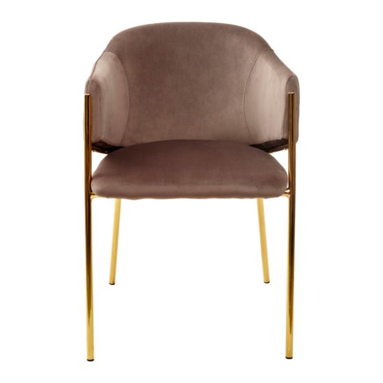 Стул Dill, латте велюр/ золотой каркас