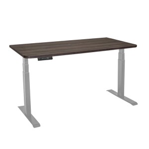 Стол с регулировкой высоты электрический LuxAlto LA-T33-2A3 серый/дуб коричневый ЛДСП 120*60*2.5