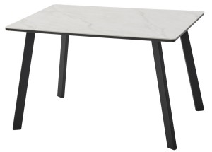 Стол ТИК ТАК 120 цвет ОНИКС, керамика / Черный каркас
