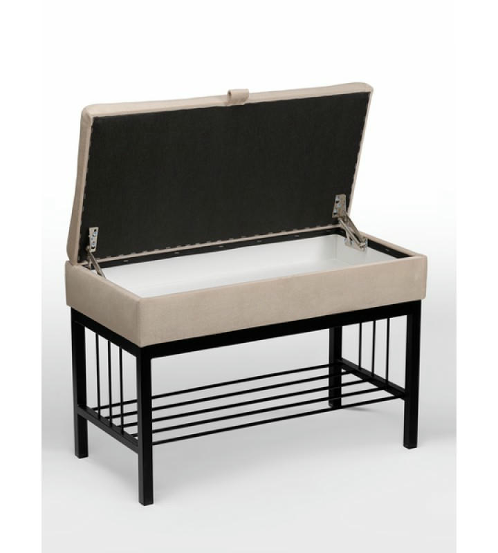 Банкетка Н-76 (черный/бежевый)