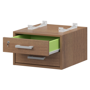 Тумба подвесная для столов на м/каркасе гл.600 мм Арго-М АМТ2-02М.60 Орех гварнери/Белый