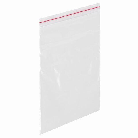 Пакеты с замком ZIP LOCK "зиплок", комплект 100 шт., 100х150 мм, ПВД, толщина 35 микрон, BRAUBERG, 606211
