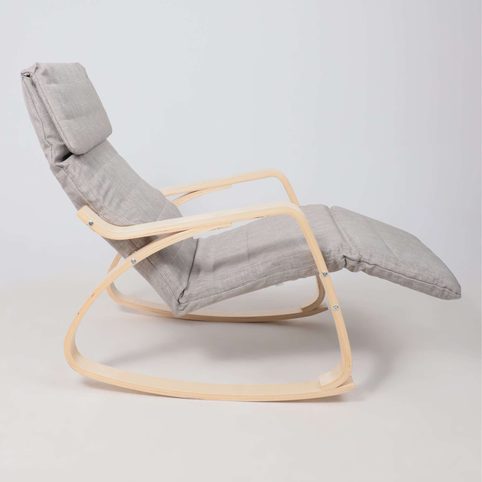 Кресло-качалка Smart, серый, ткань