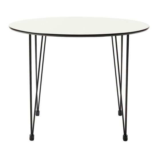 Стол Solution, круглый, белый/ черный