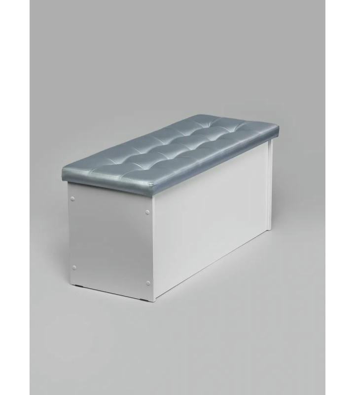 Банкетка ПВЗ-900 прямая Кожа (серебро)