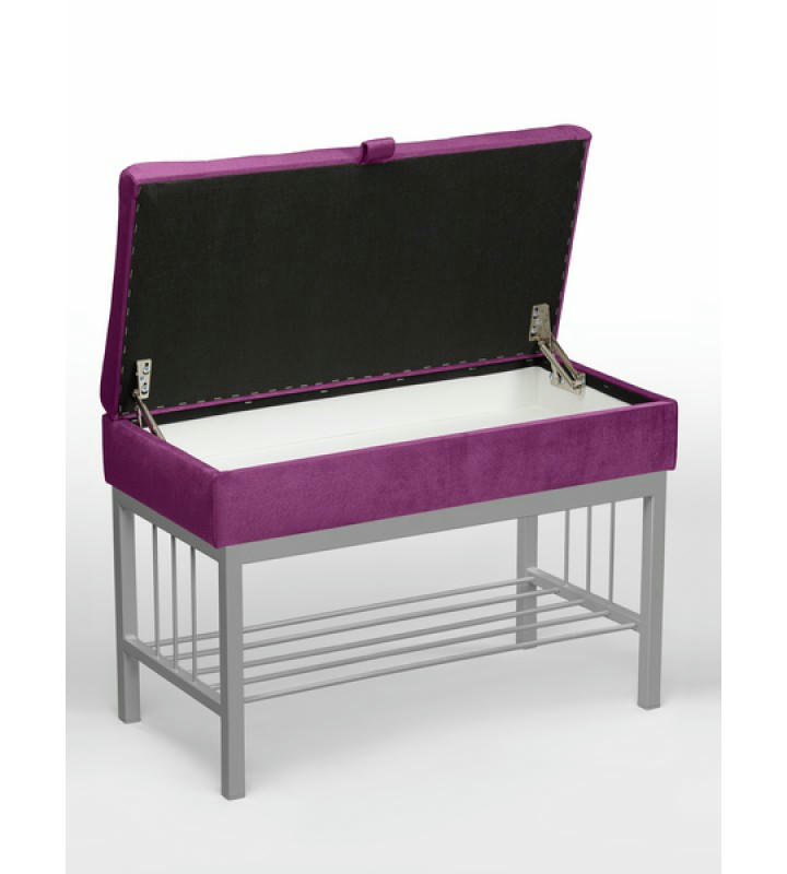 Банкетка Н-76 (серый/фуксия)