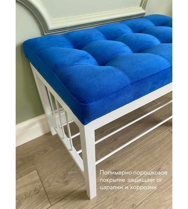 Банкетка Сканди-60 (синий/белый)