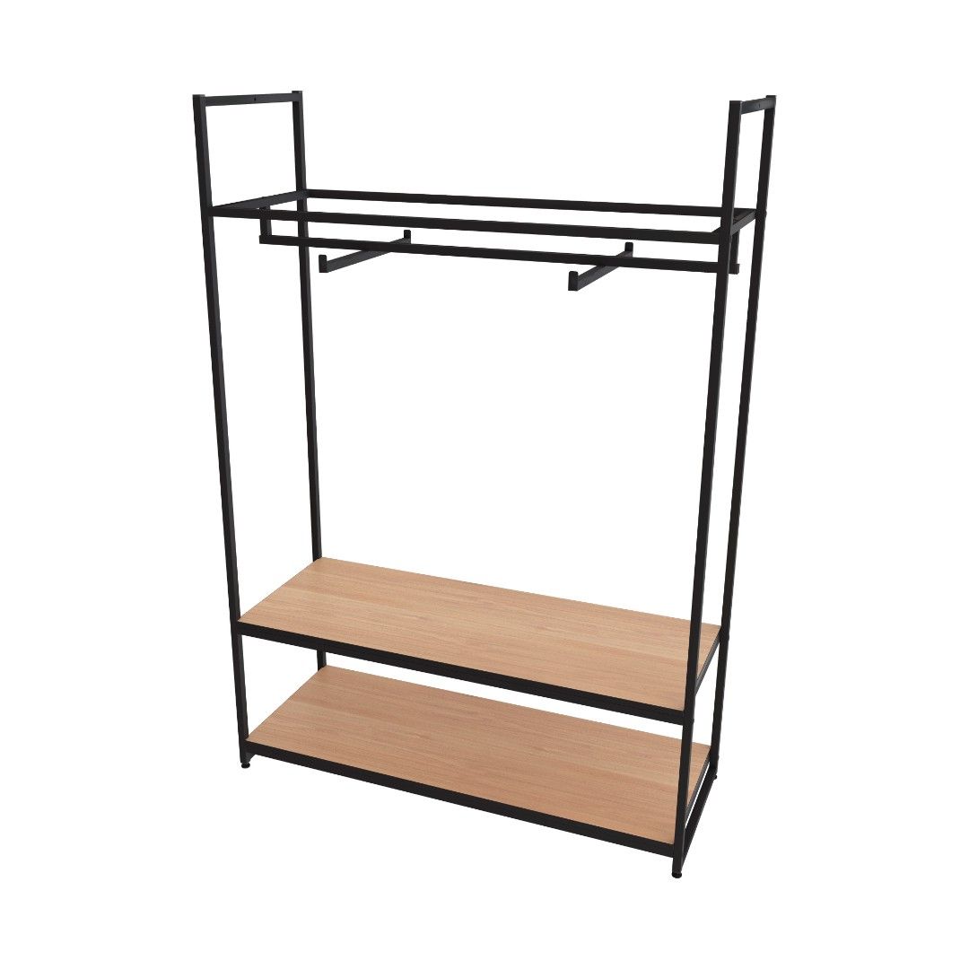 Стеллаж для одежды в стиле Лофт A17120-08-ЧДС (170х120х45)